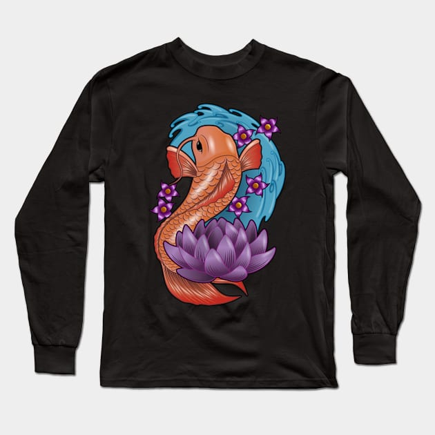 koi Long Sleeve T-Shirt by tecnotequila